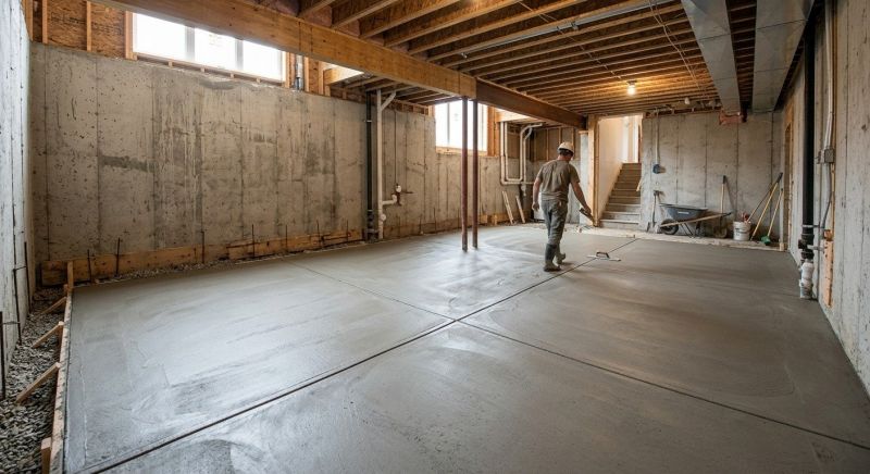 Basement Concrete Installation in Bryans Road, MD